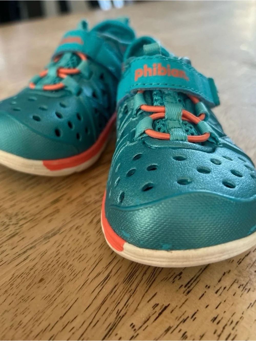 Made Play by Stride Rite Water Shoes, Glently used, Size 5.5, Turquoise.